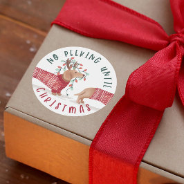 Kein Pinkeln bis Weihnachten | Dackel Dog Sweater Runder Aufkleber