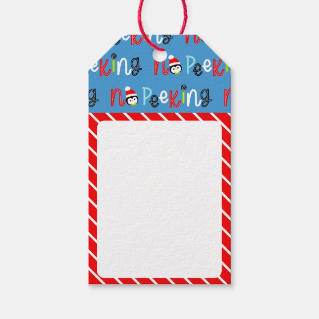 Kein Pinkeln Niedlicher Whimsikkids Weihnachten Geschenkanhänger (Vorderseite)