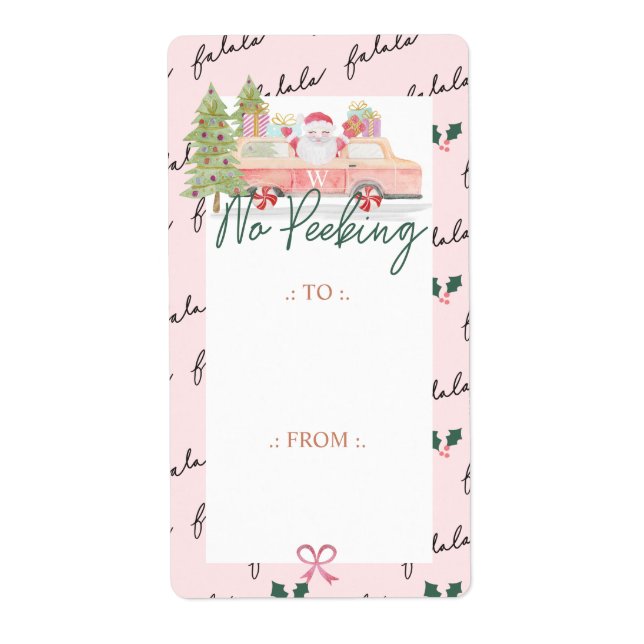 Kein Pinkeln von Santa's Comin' to Town Pink Retro (Vorne)