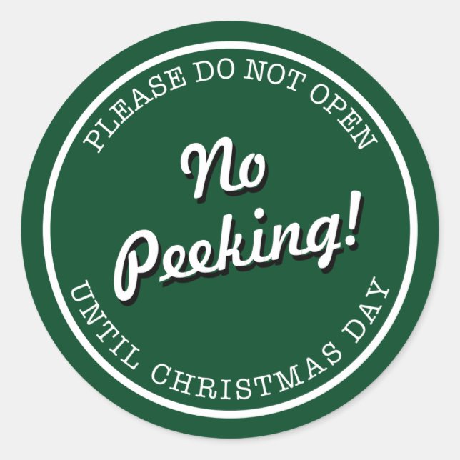 Kein Pinkeln! Weihnachtsaufkleber Runder Aufkleber (Vorderseite)