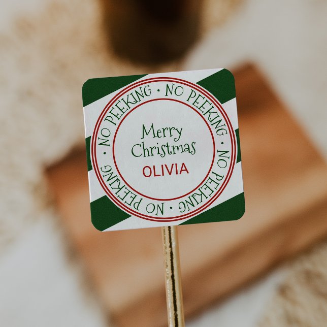 Kein Pinkeln Weihnachtsgeschenk Quadratischer Aufkleber (Von Creator hochgeladen)