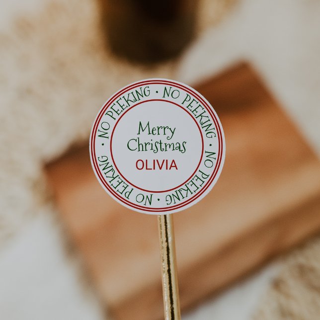 Kein Pinkeln Weihnachtsgeschenk Runder Aufkleber (Von Creator hochgeladen)