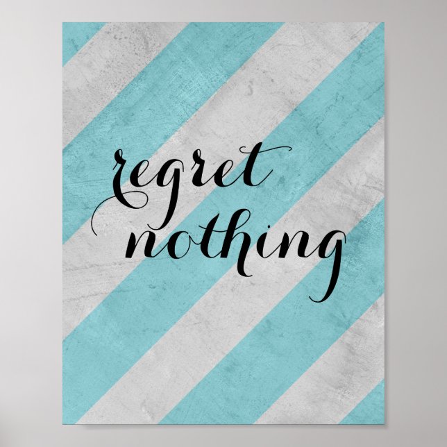 Kein Plakattext auf Shabby Chic Streifen zu bedaue Poster (Vorne)