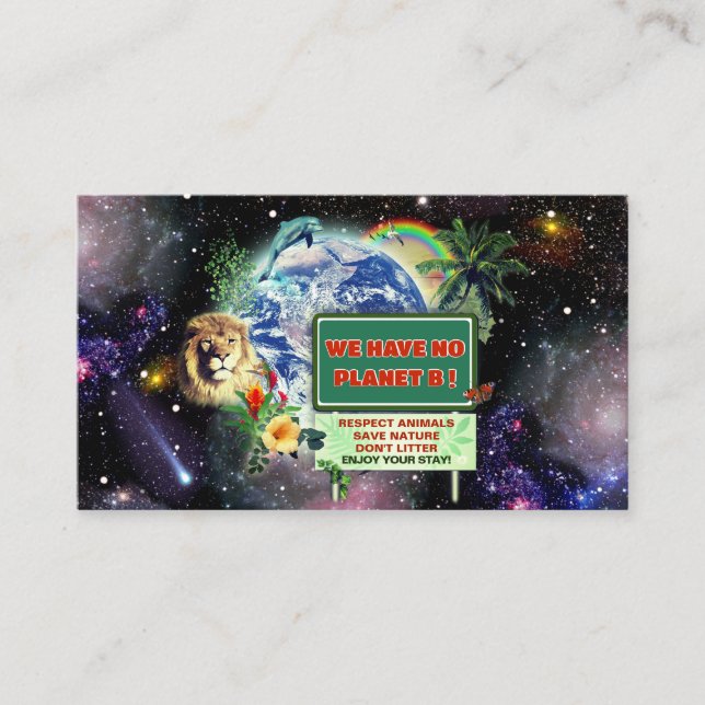 Kein Planet B Visitenkarte (Vorderseite)