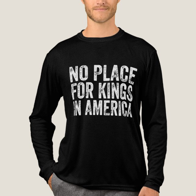 Kein Platz für Könige in Amerika - Anti-Monarchie Tri-Blend Shirt (Vorderseite)
