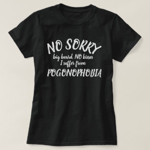 Kein Pogonophobia Bart der Küsse großes T-Shirt