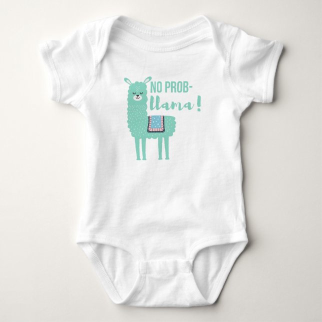 Kein Prob-Lama Baby Strampler (Vorderseite)