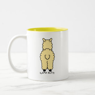 Kein Prob-Lama, nur Kaffee! 🦙 ☕ 😂 Zweifarbige Tasse