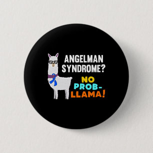 Kein Prob-Llama Angelman-Syndrom Krieger Überleben Button