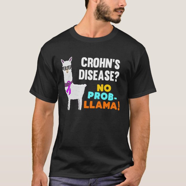 Kein Prob Llama Crohn's Disease Warrior Survivor A T-Shirt (Vorderseite)
