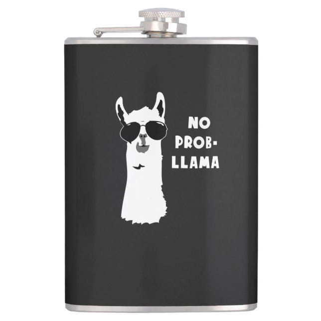 Kein Prob-Llama Flachmann (Vorderseite)