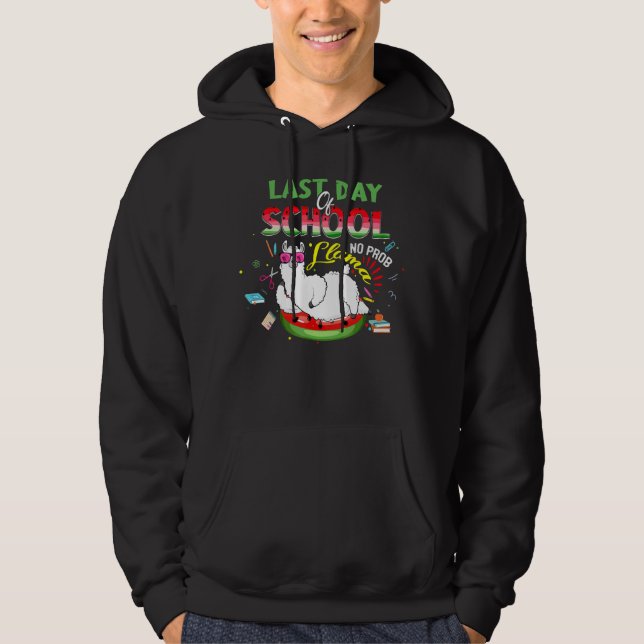 Kein Prob Llama Letzten Schullehrertag Sommer Va Hoodie (Vorderseite)