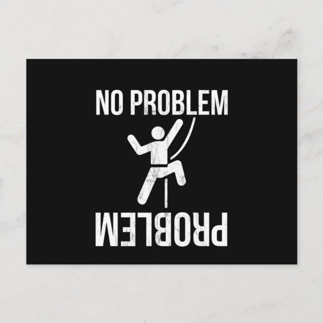 Kein Problem Funny Novelty Rock Climbing Gif Postkarte (Vorderseite)
