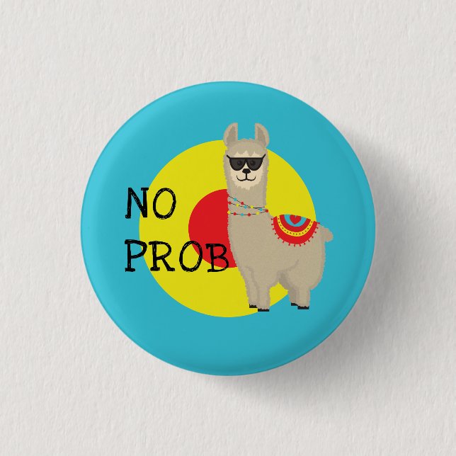 Kein Problem (Kein probLlama) Button (Vorderseite)