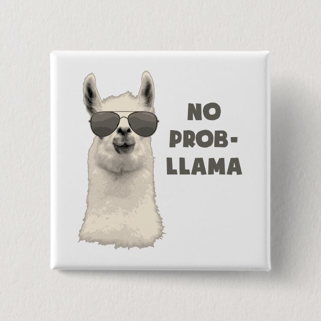 Kein Problem-Lama Button (Vorderseite)