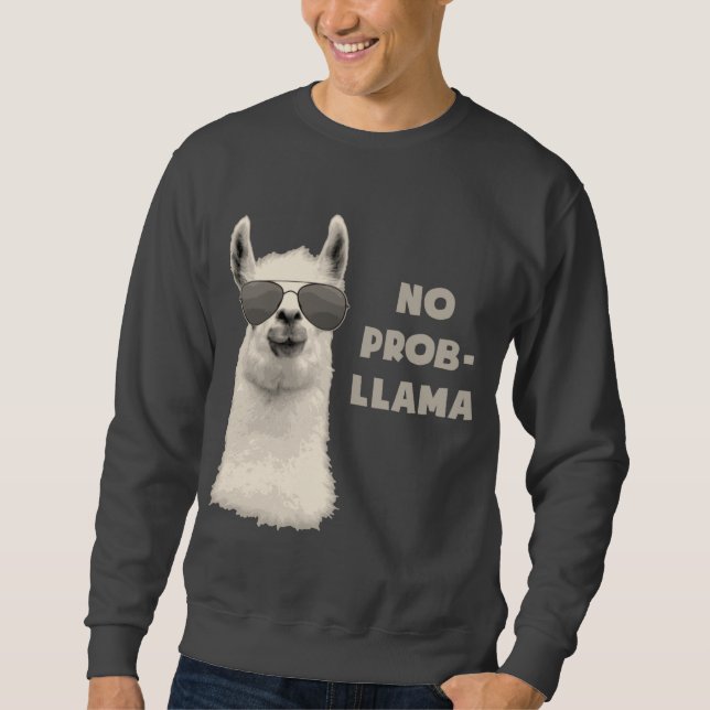 Kein Problem-Lama Sweatshirt (Vorderseite)