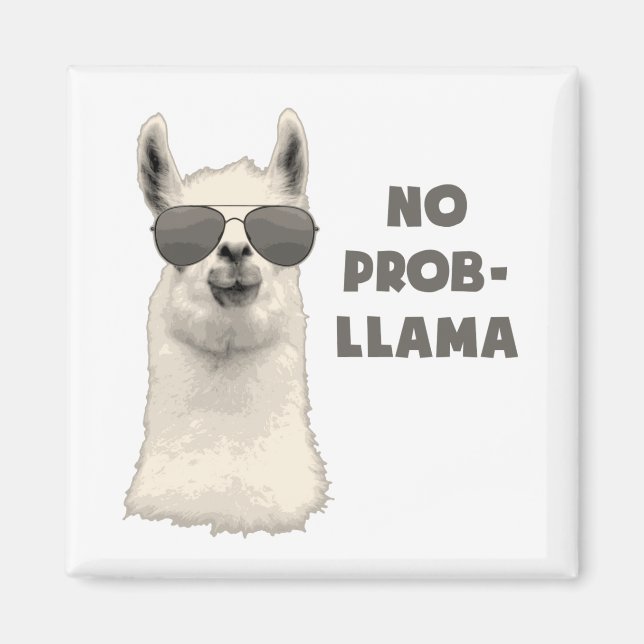 Kein Problem Llama Magnet (Vorne)