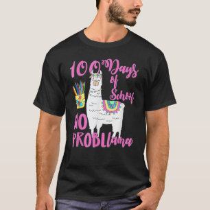 Kein Probllama 100 Tage Schul LLama Lehrer T-Shirt