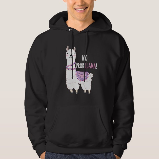 Kein Probllama Llama Hoodie (Vorderseite)