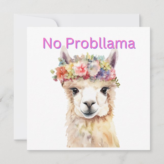 KEIN PROBLLAMA - WENN SIE EINE JESUSKARTE HABEN EINLADUNG (Vorderseite)