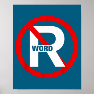 Kein R-Wort-Shirt Lustiger Spruch Für Männer Fraue Poster