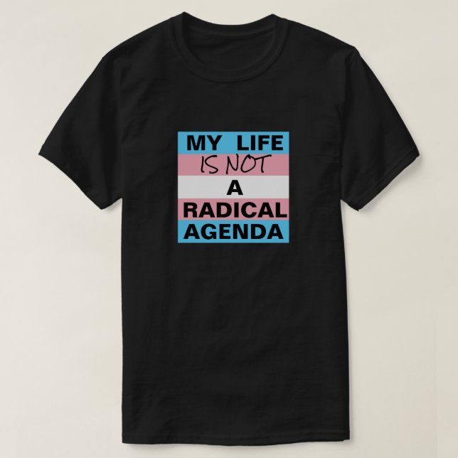 Kein radikaler T - Shirt der Agenda (Design vorne)