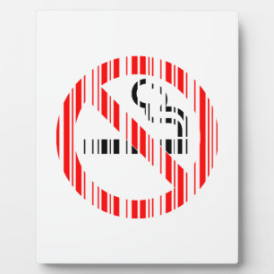 KEIN RAUCHEN BAR CODE Schild Barcode Muster Design Fotoplatte
