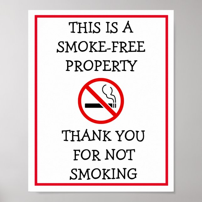 Kein Rauchen in diesem Gebäude Bitte unterschreibe Poster (Vorne)