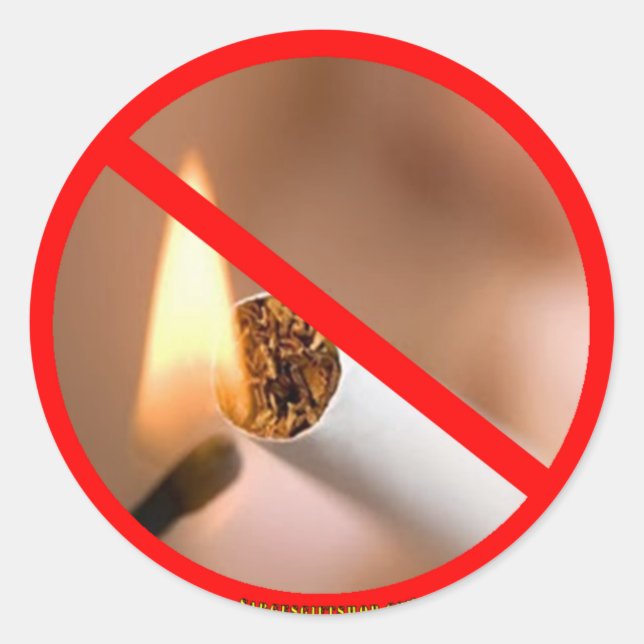 KEIN RAUCHEN RUNDER AUFKLEBER (Vorderseite)