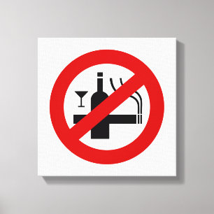 KEIN Rauchverbot ⚠ thailändisches ⚠ Leinwanddruck