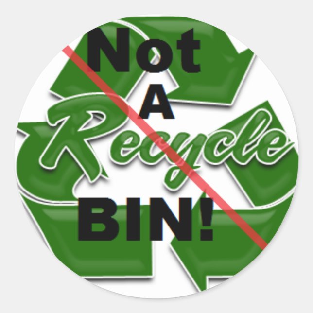 Kein Recycle! Runder Aufkleber (Vorderseite)