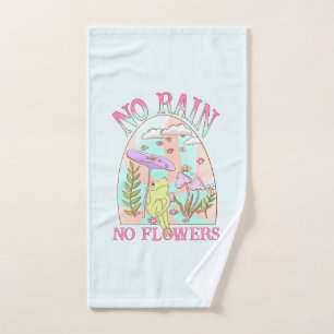 Kein Regen, keine Blume Inspirierend Blumen und Badhandtuch Set