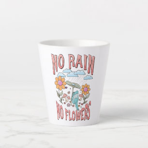 Kein Regen, keine Blume - Vibrannendes Blumenmotiv Milchtasse