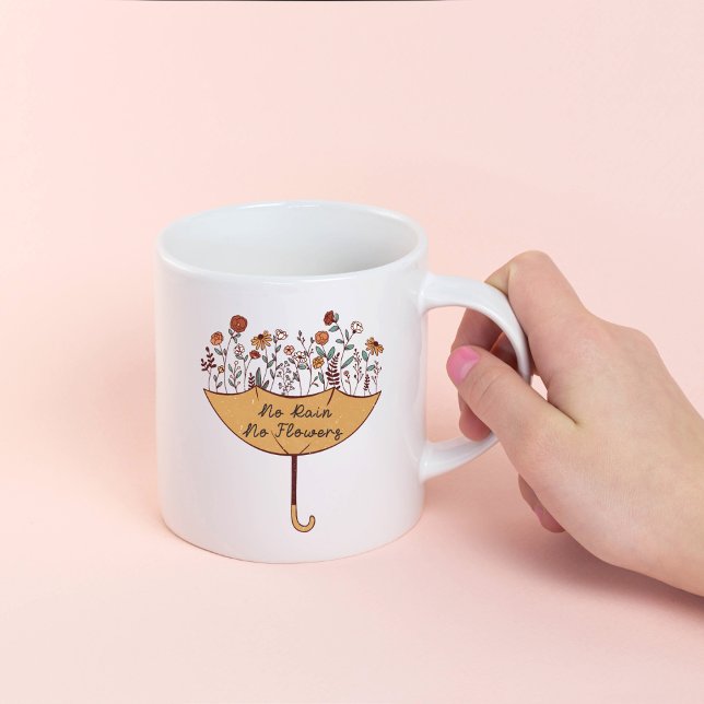 Kein Regen, keine Blume, Wildblume Schirm Kaffeetasse (Von Creator hochgeladen)