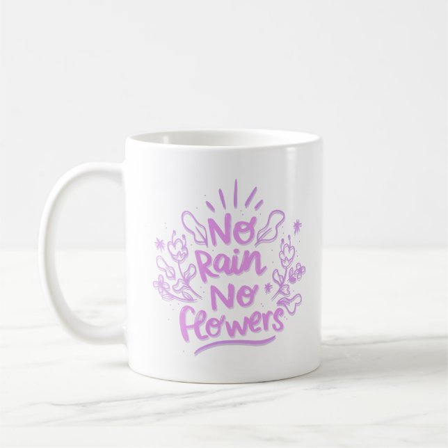 Kein Regen ohne Blume Kaffeetasse (Links)