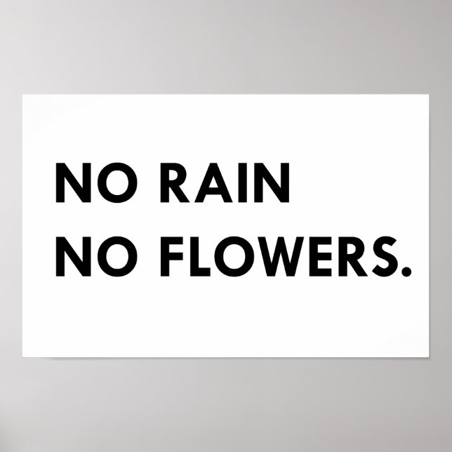 Kein Regen ohne Blume Poster (Vorne)