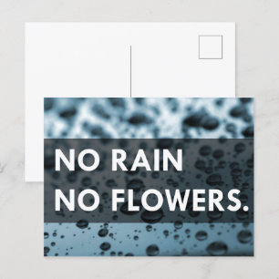 Kein Regen ohne Blume Postkarte