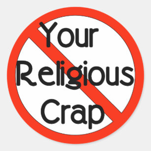 Kein religiöser Mist Runder Aufkleber