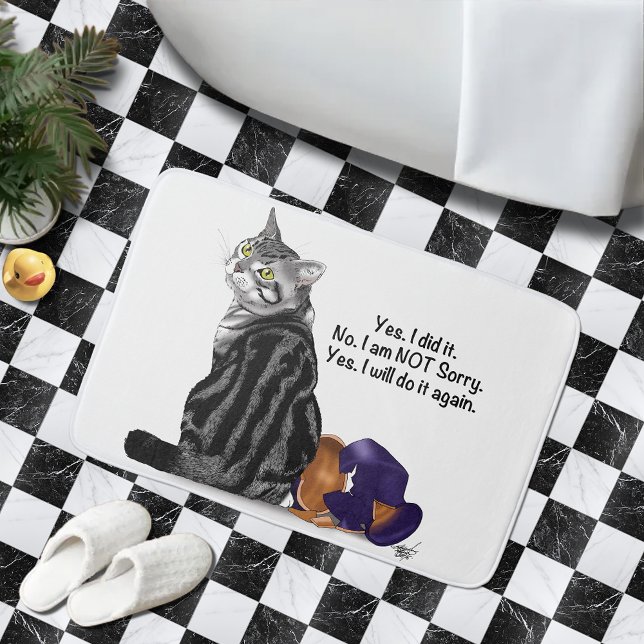 Kein Remorge Tabby Cat Funny Badematte (Von Creator hochgeladen)