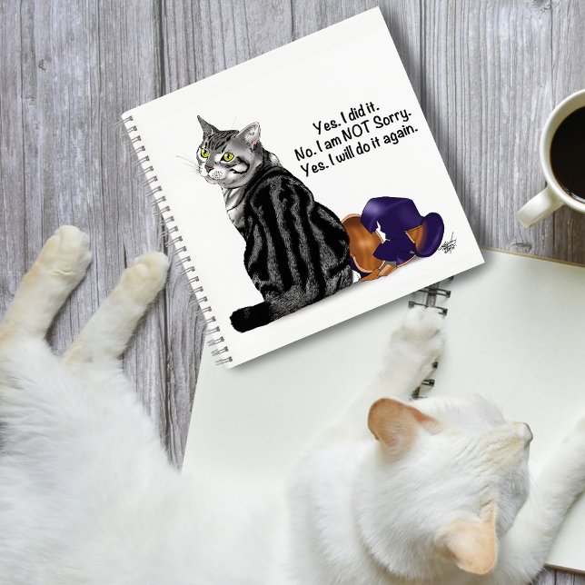 Kein Remorge Tabby Cat Funny Notizbuch (Von Creator hochgeladen)