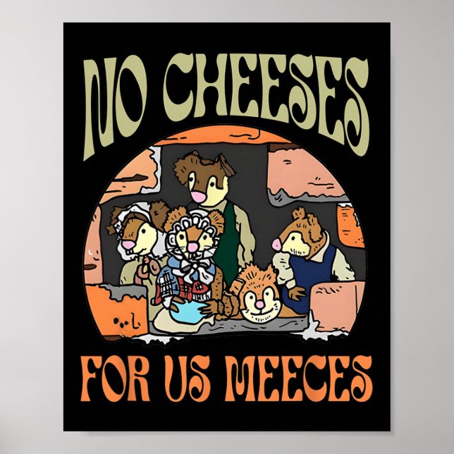 Kein Retro Käse für uns Party Fleisch Weihnachtsfe Poster (Vorne)
