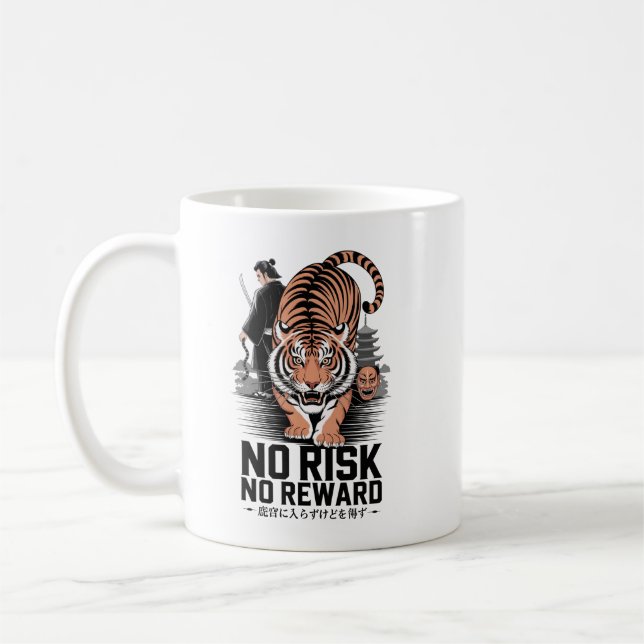 Kein Risiko Kein Belohnung Tiger Kaffeetasse (Links)
