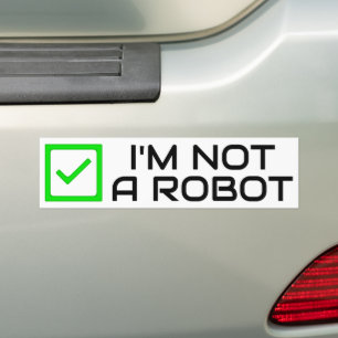 Kein Robot-Autoaufkleber Autoaufkleber