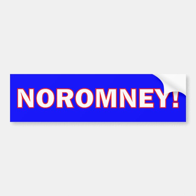 Kein Romney Autoaufkleber (Vorne)