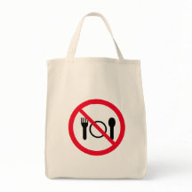 Kein rotes Circle Sign essen | Lebensmittelverpack