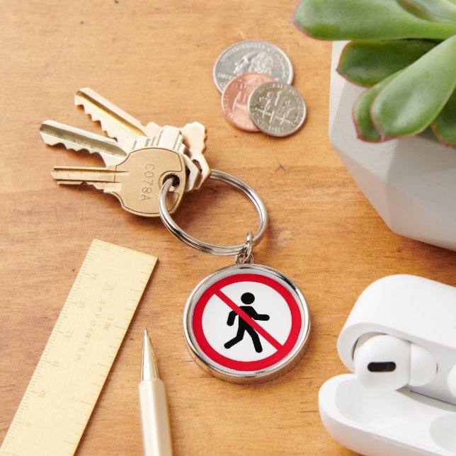 Kein Running Sign | Premium-Schlüsselanhänger Schlüsselanhänger (Schreibtisch)