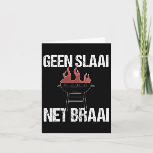 Kein Salat, nur Braai - Lustige afrikaanse BBQ-Zit Karte