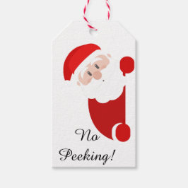 Kein Santa Peeking Geschenkanhänger
