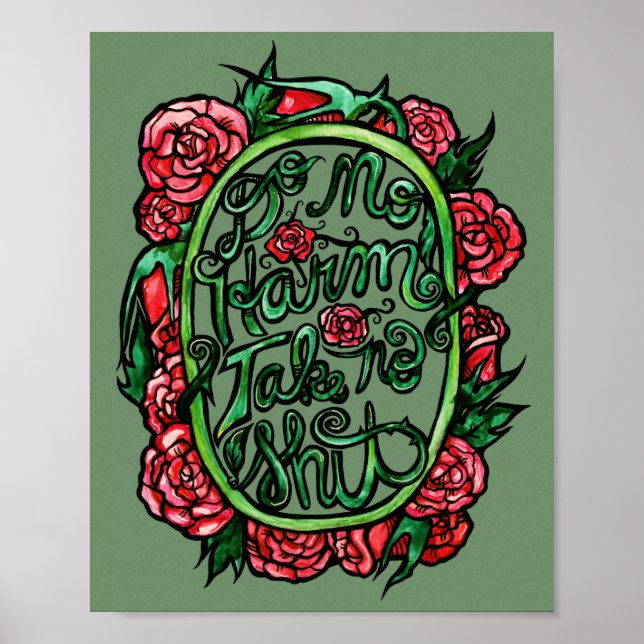 Kein Schaden nehmen SH Pagan Wiccan Art Poster (Vorne)