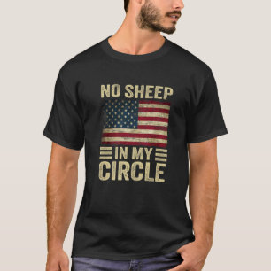 Kein Schaf in meiner Circle American Flag Vintage  T-Shirt